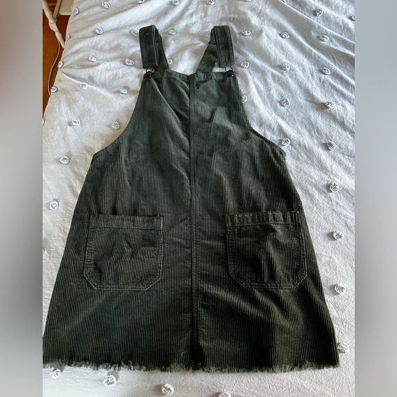 American Eagle Outfitters | Dresses | Dark Green Corduroy Overall Dress |  Poshmark